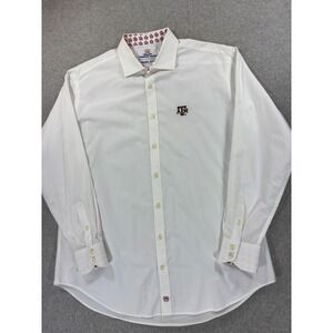Texas‎ A&M Aggies Stitched Logo Campus Button Down Shirt (Men's 2XL) White